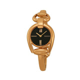 Buy Shop Gucci Horsebit Collection Black Dial Rose Gold Steel Strap Watch For Women - YA139507 USA Online