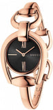 Buy Shop Gucci Horsebit Collection Black Dial Rose Gold Steel Strap Watch For Women - YA139507 USA Online