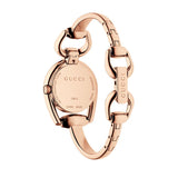 Buy Shop Gucci Horsebit Collection Diamonds Mother of Pearl Dial Rose Gold Steel Strap Watch For Women - YA139508 USA Online