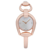 Buy Shop Gucci Horsebit Collection Diamonds Mother of Pearl Dial Rose Gold Steel Strap Watch For Women - YA139508 USA Online