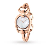 Buy Shop Gucci Horsebit Collection Diamonds Mother of Pearl Dial Rose Gold Steel Strap Watch For Women - YA139508 USA Online