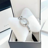 Buy Shop Gucci Horsebit Collection Diamonds Mother of Pearl Dial Silver Steel Strap Watch For Women - YA139505 USA Online