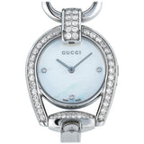 Buy Shop Gucci Horsebit Collection Diamonds Mother of Pearl Dial Silver Steel Strap Watch For Women - YA139505 USA Online