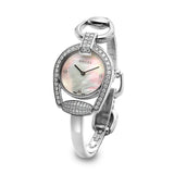 Buy Shop Gucci Horsebit Collection Diamonds Mother of Pearl Dial Silver Steel Strap Watch For Women - YA139505 USA Online