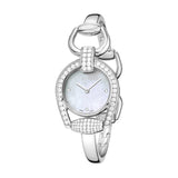 Buy Shop Gucci Horsebit Collection Diamonds Mother of Pearl Dial Silver Steel Strap Watch For Women - YA139505 USA Online