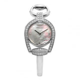 Buy Shop Gucci Horsebit Collection Diamonds Mother of Pearl Dial Silver Steel Strap Watch For Women - YA139505 USA Online