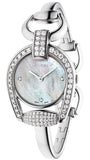 Buy Shop Gucci Horsebit Collection Diamonds Mother of Pearl Dial Silver Steel Strap Watch For Women - YA139505 USA Online