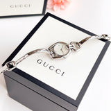 Buy Shop Gucci Horsebit Collection Diamonds Mother of Pearl Dial Silver Steel Strap Watch For Women - YA139506 USA Online