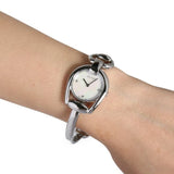 Buy Shop Gucci Horsebit Collection Diamonds Mother of Pearl Dial Silver Steel Strap Watch For Women - YA139506 USA Online