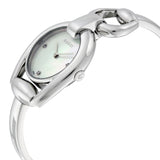 Buy Shop Gucci Horsebit Collection Diamonds Mother of Pearl Dial Silver Steel Strap Watch For Women - YA139506 USA Online
