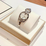 Buy Shop Gucci Horsebit Collection Diamonds Mother of Pearl White Dial Silver Steel Strap Watch For Women - YA139504 USA Online