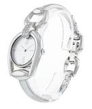 Buy Shop Gucci Horsebit Collection Diamonds Mother of Pearl White Dial Silver Steel Strap Watch For Women - YA139504 USA Online