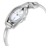 Buy Shop Gucci Horsebit Collection Diamonds Mother of Pearl White Dial Silver Steel Strap Watch For Women - YA139504 USA Online