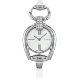 Buy Shop Gucci Horsebit Collection Diamonds Mother of Pearl White Dial Silver Steel Strap Watch For Women - YA139504 USA Online