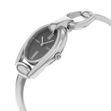 Buy Shop Gucci Horsebit Collection Mother of Pearl Black Dial Silver Steel Strap Watch For Women - YA139503 USA Online
