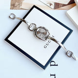 Buy Shop Gucci Horsebit Collection Quartz Brown Dial Silver Steel Strap Watch For Women - YA139501 USA Online