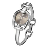 Buy Shop Gucci Horsebit Collection Quartz Brown Dial Silver Steel Strap Watch For Women - YA139501 USA Online