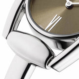 Buy Shop Gucci Horsebit Collection Quartz Brown Dial Silver Steel Strap Watch For Women - YA139501 USA Online