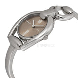 Buy Shop Gucci Horsebit Collection Quartz Brown Dial Silver Steel Strap Watch For Women - YA139501 USA Online