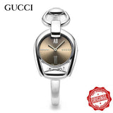 Buy Shop Gucci Horsebit Collection Quartz Brown Dial Silver Steel Strap Watch For Women - YA139501 USA Online