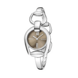 Buy Shop Gucci Horsebit Collection Quartz Brown Dial Silver Steel Strap Watch For Women - YA139501 USA Online