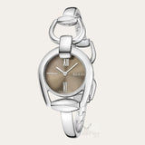 Buy Shop Gucci Horsebit Collection Quartz Brown Dial Silver Steel Strap Watch For Women - YA139501 USA Online