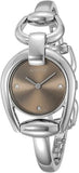 Buy Shop Gucci Horsebit Collection Quartz Brown Dial Silver Steel Strap Watch For Women - YA139501 USA Online