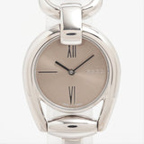 Buy Shop Gucci Horsebit Collection Quartz Brown Dial Silver Steel Strap Watch For Women - YA139501 USA Online