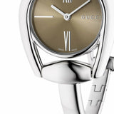Buy Shop Gucci Horsebit Collection Quartz Brown Dial Silver Steel Strap Watch For Women - YA139501 USA Online