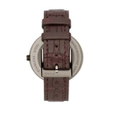 Gucci Interlocking G 18K Gold Black Dial Brown Leather Strap Watch For Women - YA133304