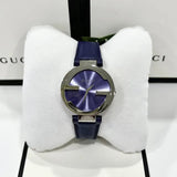 Buy Shop Gucci Interlocking G Blue Dial Blue Leather Strap Watch For Women - YA133322 USA Online