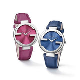 Buy Shop Gucci Interlocking G Blue Dial Blue Leather Strap Watch For Women - YA133322 USA Online