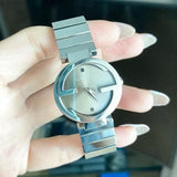 Buy Shop Gucci Interlocking G Brown Dial Silver Steel Strap Watch For Women - YA133506 USA Online