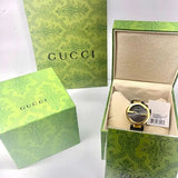 Buy Shop Gucci Interlocking G Grammy Special Edition Black Dial Black Leather Strap Watch for Women - YA133312 USA Online