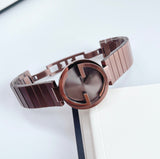 Buy Shop Gucci Interlocking G Quartz Brown Dial Brown Steel Strap Watch for Women - YA133317 USA Online