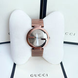 Buy Shop Gucci Interlocking G Quartz Brown Dial Brown Steel Strap Watch for Women - YA133317 USA Online
