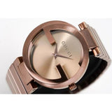 Buy Shop Gucci Interlocking G Quartz Brown Dial Brown Steel Strap Watch for Women - YA133317 USA Online