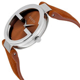 Buy Shop Gucci Interlocking G Quartz Orange Dial Orange Leather Strap Watch For Women - YA133316 USA Online
