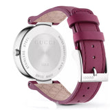 Buy Shop Gucci Interlocking G Quartz Pink Dial Pink Leather Strap Watch For Women - YA133321 USA Online