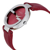 Buy Shop Gucci Interlocking G Quartz Pink Dial Pink Leather Strap Watch For Women - YA133321 USA Online