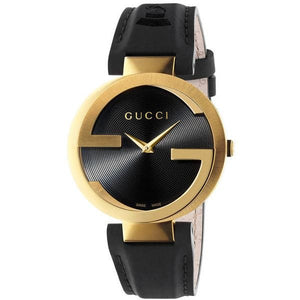 Buy Shop Gucci Interlocking Special Edition Grammy Black Dial Black Leather Strap Watch For Men - YA133208 USA Online