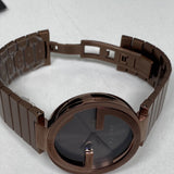 Buy Shop Gucci Interlocking XL Brown Dial Brown Steel Strap Watch For Men - YA133211 USA Online