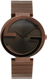 Buy Shop Gucci Interlocking XL Brown Dial Brown Steel Strap Watch For Men - YA133211 USA Online