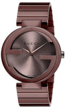 Buy Shop Gucci Interlocking XL Brown Dial Brown Steel Strap Watch For Men - YA133211 USA Online