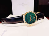 Buy Shop Gucci Le Marche Des Merveilles Quartz Green Dial Black Leather Strap Watch For Women - YA126463 USA Online
