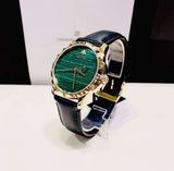 Buy Shop Gucci Le Marche Des Merveilles Quartz Green Dial Black Leather Strap Watch For Women - YA126463 USA Online