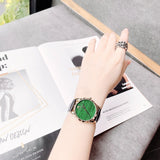 Buy Shop Gucci Le Marche Des Merveilles Quartz Green Dial Black Leather Strap Watch For Women - YA126463 USA Online