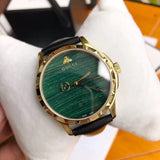 Buy Shop Gucci Le Marche Des Merveilles Quartz Green Dial Black Leather Strap Watch For Women - YA126463 USA Online