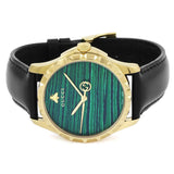 Buy Shop Gucci Le Marche Des Merveilles Quartz Green Dial Black Leather Strap Watch For Women - YA126463 USA Online