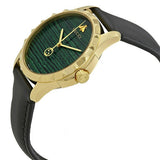 Buy Shop Gucci Le Marche Des Merveilles Quartz Green Dial Black Leather Strap Watch For Women - YA126463 USA Online